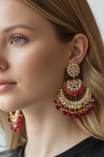 Royal Kundan Jhumka Earrings