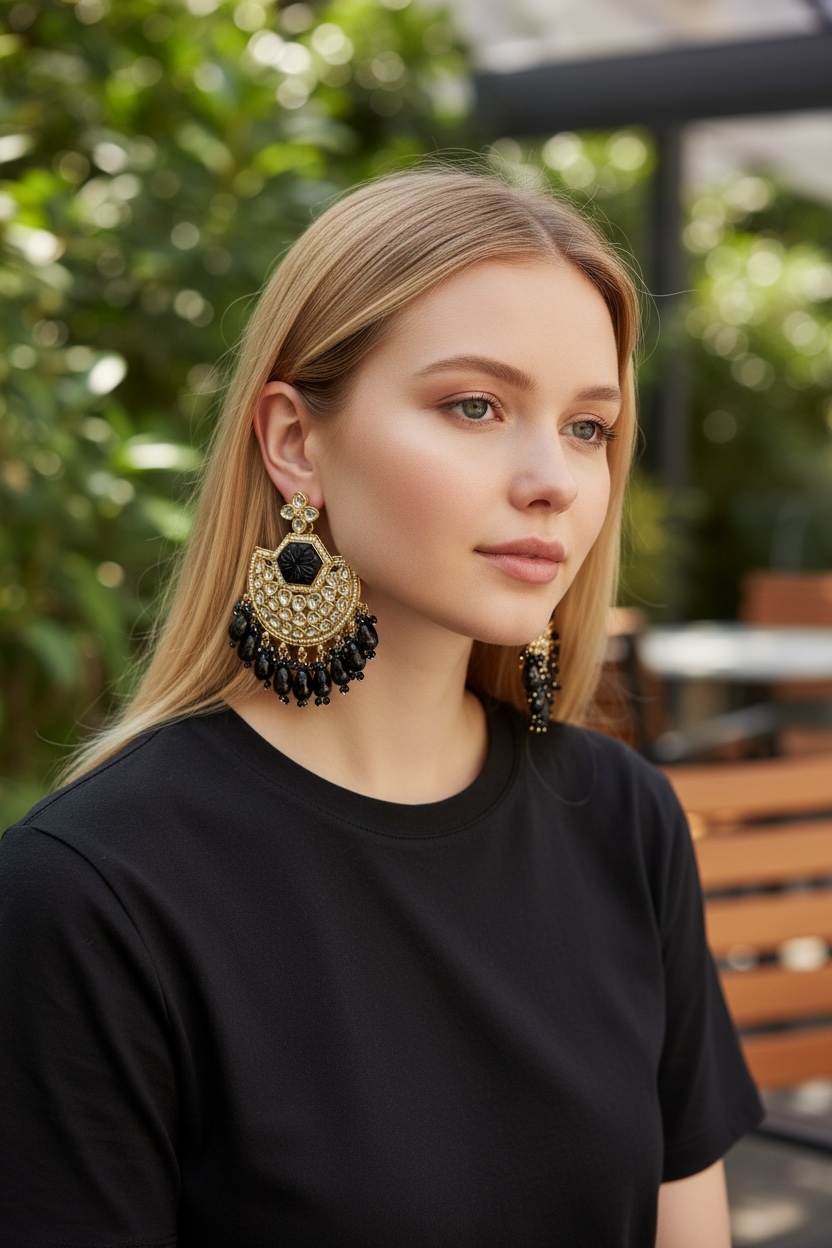 Royal Kundan Jhumka Earrings