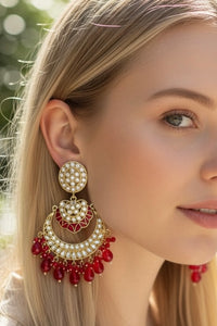 Ethnic Double Layered Kundan Chandbali