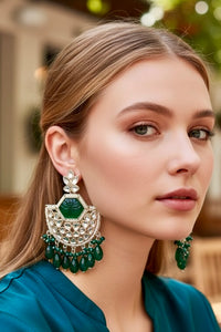 Ethnic Single Layered Kundan Chandbali