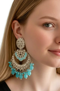 Ethnic Double Layered Kundan Chandbali