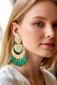 Ethnic Double Layered Kundan Chandbali