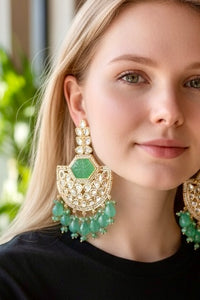 Ethnic Single Layered Kundan Chandbali