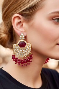 Ethnic Single Layered Kundan Chandbali